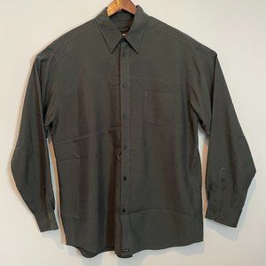 Ted Baker London Shirt Men's Size 5 US XL Long Sleeve Button Down Gray